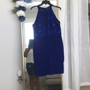 Royal blue cocktail dress